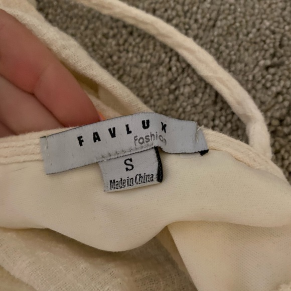 Favlux cream ruffle dress - Picture 4 of 4